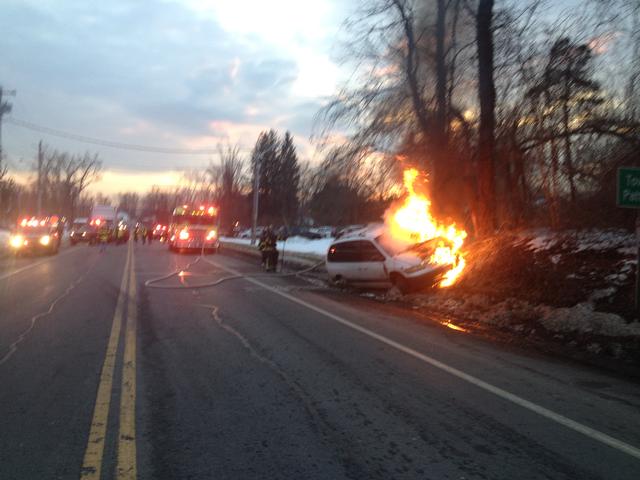 Vehicle Fire MA to Patterson, Route 22 12/20/13